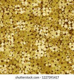 Seamless abstract pattern. Golden camouflage.