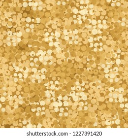 Seamless abstract pattern. Golden camouflage.