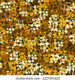 Seamless abstract pattern. Golden camouflage.