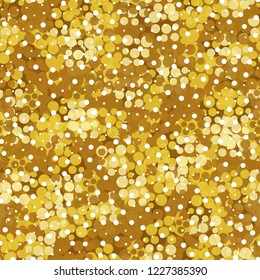 Seamless abstract pattern. Golden shades with highlights.