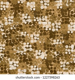 Seamless abstract pattern. Golden texture with checkered pseudo relief.