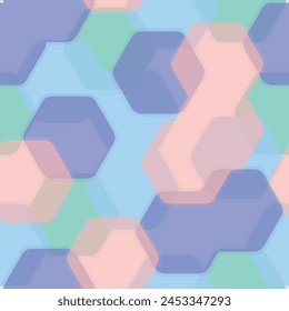 Seamless abstract pattern with gradient. Hexagons bohemian print.  Check coloured boho Pattern seamless Dyed Print pattern design .