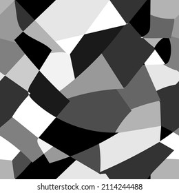 seamless abstract pattern in grayscale for printing on fabrics, clothing, packaging and for decorating interiors