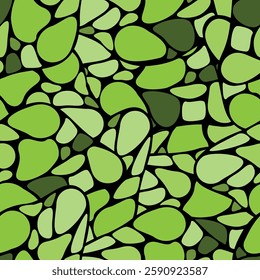 seamless abstract pattern, green stones for decoration