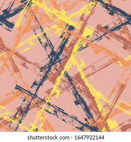 Seamless abstract pattern with grunge cross strokes.