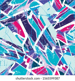Seamless abstract pattern with grunge urban elements.