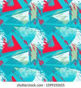 Seamless abstract pattern with grunge urban elements. 