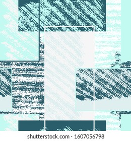 Seamless abstract pattern with grungy geometry elements. 