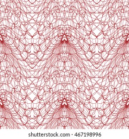 Seamless abstract pattern with guilloche ornament isolated on white (transparent) background. Vector illustration eps