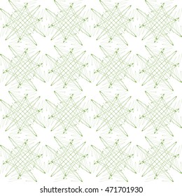 Seamless abstract pattern with guilloche ornament isolated on white (transparent) background. Vector illustration eps