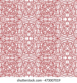 Seamless abstract pattern with guilloche ornament isolated on white (transparent) background. Vector illustration eps