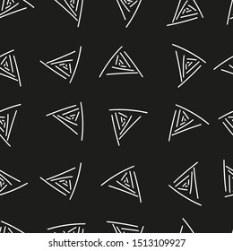 Seamless abstract pattern with hand drawn elements.