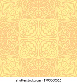Seamless abstract pattern. Hand drawn vector background. Trendy seamless mandala, fabric texture, wrapping.