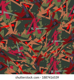 Seamless abstract pattern with hand drawn curved geometry triangle elements for prints, textures, textile and for your creative ideas