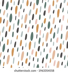 Seamless abstract pattern with hand drawn elements in modern simple style. Background, Vector illustration