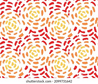 Seamless abstract pattern with hand drawn strokes. Vector ornament for backgrounds, fabrics, apps, prints and other designs