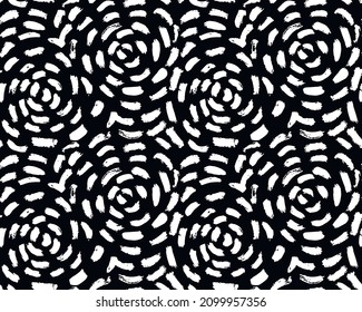 Seamless abstract pattern with hand drawn strokes. Vector ornament for backgrounds, fabrics, apps, prints and other designs