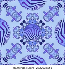 Seamless abstract pattern, hand drawn texture for Wedding, Bridal, Valentine's day or Birthday Invitations. Floral geometric background. Fabric or paper print.