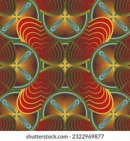 Seamless abstract pattern, hand drawn texture for Wedding, Bridal, Valentine's day or Birthday Invitations. Floral geometric background. Fabric or paper print.