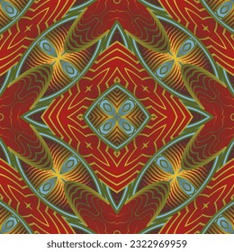 Seamless abstract pattern, hand drawn texture for Wedding, Bridal, Valentine's day or Birthday Invitations. Floral geometric background. Fabric or paper print.