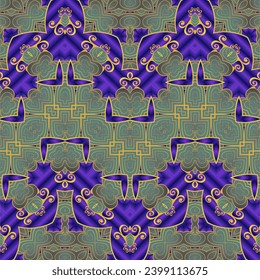 Seamless abstract pattern, hand drawn texture for Wedding, Bridal, Valentine's day or Birthday Invitations. Floral geometric background. Fabric or paper print.