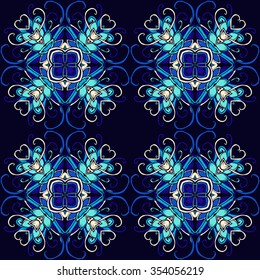 Seamless abstract pattern, hand drawn texture for Wedding, Bridal, Valentine's day or Birthday Invitations. Floral background. Fabric or paper print, floral geometric background