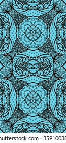 Seamless abstract pattern, hand drawn texture for Wedding, Bridal, Valentine's day or Birthday Invitations. Floral background. Fabric or paper print, floral geometric background.