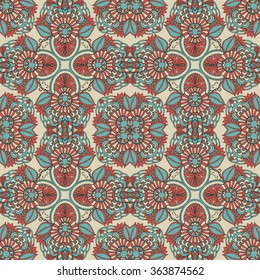 Seamless abstract pattern, hand drawn texture for Wedding, Bridal, Valentine's day or Birthday Invitations. Floral background. Fabric or paper print, floral geometric background.