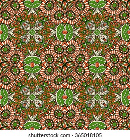 Seamless abstract pattern, hand drawn texture for Wedding, Bridal, Valentine's day or Birthday Invitations. Floral background. Fabric or paper print, floral geometric background.