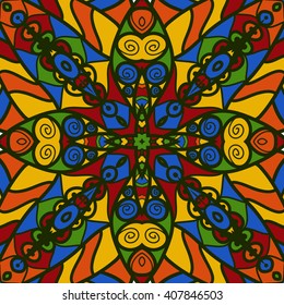 Seamless abstract pattern, hand drawn texture for Wedding, Bridal, Valentine's day or Birthday Invitations. Floral background. Fabric or paper print, floral geometric background