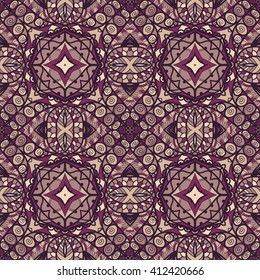 Seamless abstract pattern, hand drawn texture for Wedding, Bridal, Valentine's day or Birthday Invitations. Floral background. Fabric or paper print, floral geometric background