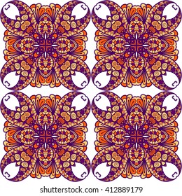Seamless abstract pattern, hand drawn texture for Wedding, Bridal, Valentine's day or Birthday Invitations. Floral background. Fabric or paper print, floral geometric background