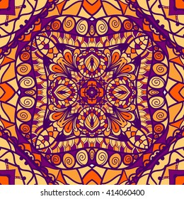 Seamless abstract pattern, hand drawn texture for Wedding, Bridal, Valentine's day or Birthday Invitations. Floral background. Fabric or paper print, floral geometric background