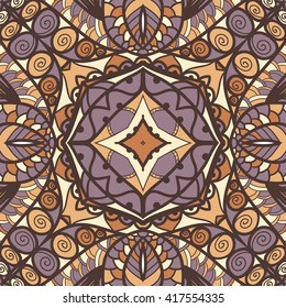 Seamless abstract pattern, hand drawn texture for Wedding, Bridal, Valentine's day or Birthday Invitations. Floral background. Fabric or paper print, floral geometric background