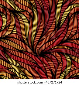 Seamless abstract pattern. 
Hand drawn seamless wave background.