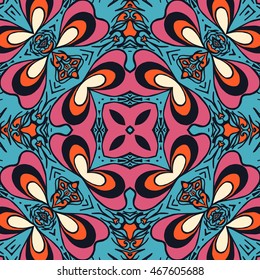 Seamless abstract pattern, hand drawn texture for Wedding, Bridal, Valentine's day or Birthday Invitations, Flyers. Floral background. Fabric or paper print, floral geometric background.