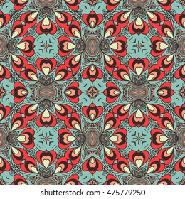 Seamless abstract pattern, hand drawn texture for Wedding, Bridal, Valentine's day or Birthday Invitations, Flyers. Floral background. Fabric or paper print, floral geometric background.