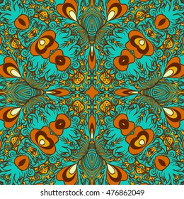 Seamless abstract pattern, hand drawn texture for Wedding, Bridal, Valentine's day or Birthday Invitations, Flyers. Floral background. Fabric or paper print, floral geometric background.