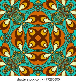 Seamless abstract pattern, hand drawn texture for Wedding, Bridal, Valentine's day or Birthday Invitations, Flyers. Floral background. Fabric or paper print, floral geometric background.