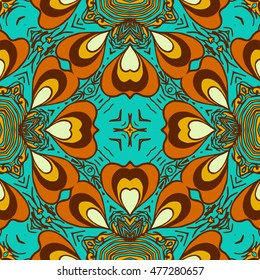 Seamless abstract pattern, hand drawn texture for Wedding, Bridal, Valentine's day or Birthday Invitations, Flyers. Floral background. Fabric or paper print, floral geometric background.