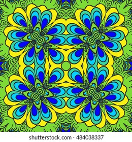 Seamless abstract pattern, hand drawn texture for Wedding, Bridal, Valentine's day or Birthday Invitations, Flyers. Floral background. Fabric or paper print, floral geometric background.