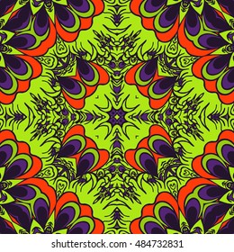 Seamless abstract pattern, hand drawn texture for Wedding, Bridal, Valentine's day or Birthday Invitations, Flyers. Floral background. Fabric or paper print, floral geometric background.