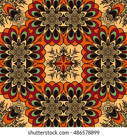 Seamless abstract pattern, hand drawn texture for Wedding, Bridal, Valentine's day or Birthday Invitations, Flyers. Floral background. Fabric or paper print, floral geometric background.