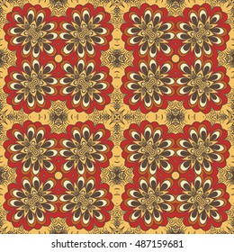 Seamless abstract pattern, hand drawn texture for Wedding, Bridal, Valentine's day or Birthday Invitations, Flyers. Floral background. Fabric or paper print, floral geometric background.