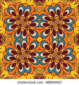 Seamless abstract pattern, hand drawn texture for Wedding, Bridal, Valentine's day or Birthday Invitations, Flyers. Floral background. Fabric or paper print, floral geometric background.