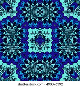 Seamless abstract pattern, hand drawn texture for Wedding, Bridal, Valentine's day or Birthday Invitations, Flyers. Floral background. Fabric or paper print, floral geometric background.