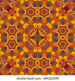 Seamless abstract pattern, hand drawn texture for Wedding, Bridal, Valentine's day or Birthday Invitations, Flyers. Floral background. Fabric or paper print, floral geometric background