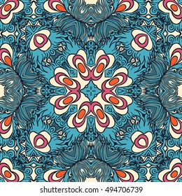 Seamless abstract pattern, hand drawn texture for Wedding, Bridal, Valentine's day or Birthday Invitations, Flyers. Floral background. Fabric or paper print, floral geometric background.
