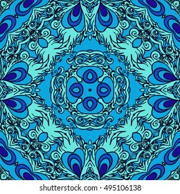 Seamless abstract pattern, hand drawn texture for Wedding, Bridal, Valentine's day or Birthday Invitations, Flyers. Floral background. Fabric or paper print, floral geometric background.