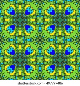 Seamless abstract pattern, hand drawn texture for Wedding, Bridal, Valentine's day or Birthday Invitations, Flyers. Floral background. Fabric or paper print, floral geometric background.
